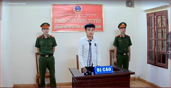 Tòa án nhân dân huyện Thạch Thành: Tổ chức phiên tòa xét xử trực tuyến các vụ án hình sự liên quan đến ma túy
